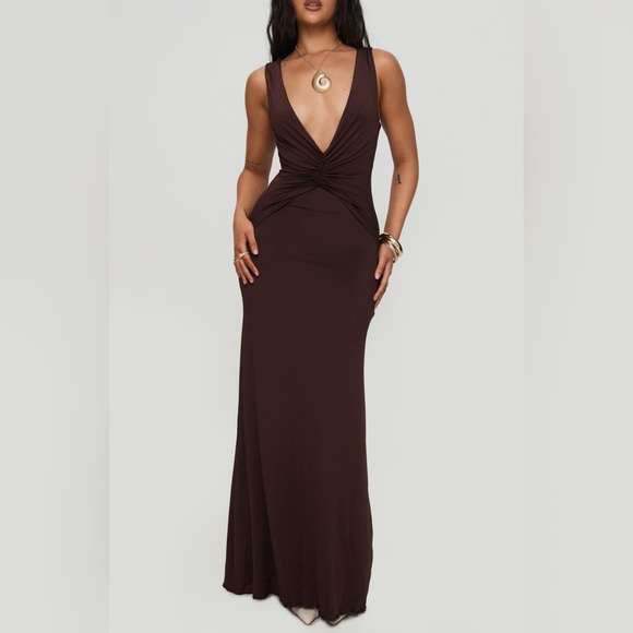 Princess Polly Frederica Plunge Maxi Dress - Picture 1 of 6